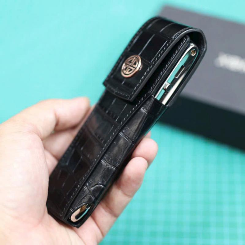 Bao da XOR da cá sấu nắp đứng